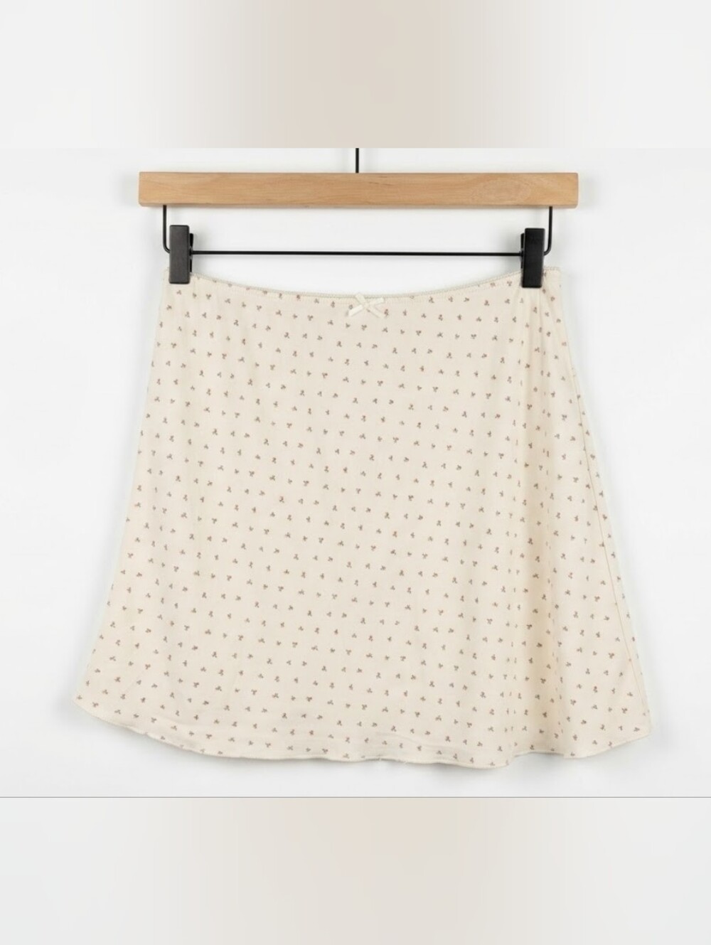 Brandy Melville Ditsy Floral Lace-Trim Mini Skirt